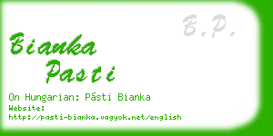 bianka pasti business card